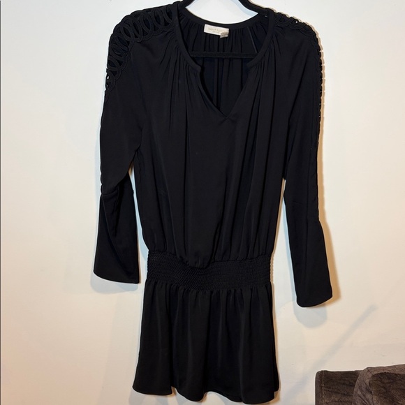 Ramy Brook Dresses & Skirts - Ramy Brook Smocked Drop Waist Arm Cutout Bell Sleeve Dress - M